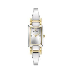 Bulova Classic Diamond Two-Tone Stainless Steel Quartz Ladies Watch 98P229 - NWT